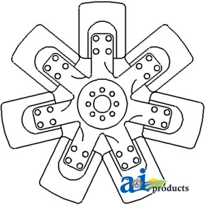 Deere 210C, 310A, 310B, 401B, 401C, 401D, 410, 480A, 480B, 480C, 482C, 570, 570A, 2630 Fan, 7 Blade - Free Shipping!