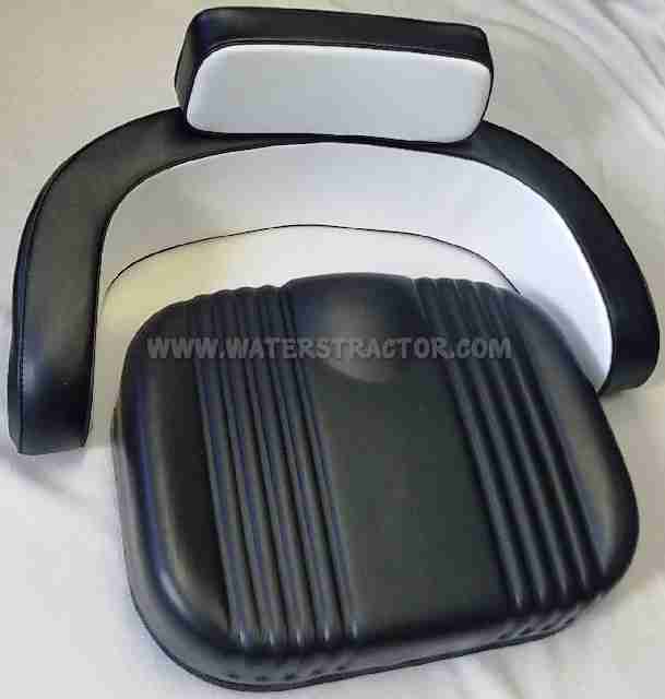 Seats Cushion Set With Upper Back, Black & White