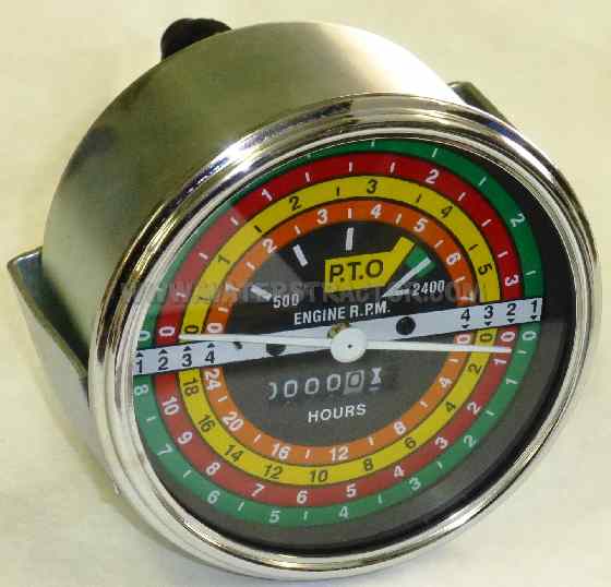 Case IH Internationa Speedometer/Tachometer Gauge - Black Face